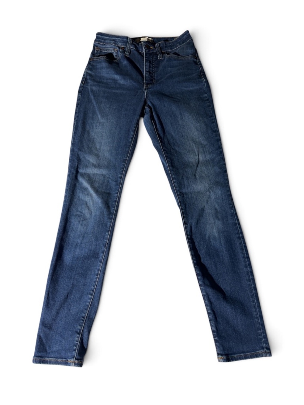 Madewell Curvy High Rise Skinny Jeans Medium Wash Stretch Denim Size 25
